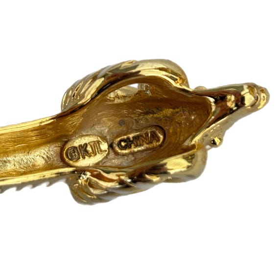 Vintage KJL Kenneth Jay Lane Double RAMS Head Gol… - image 5