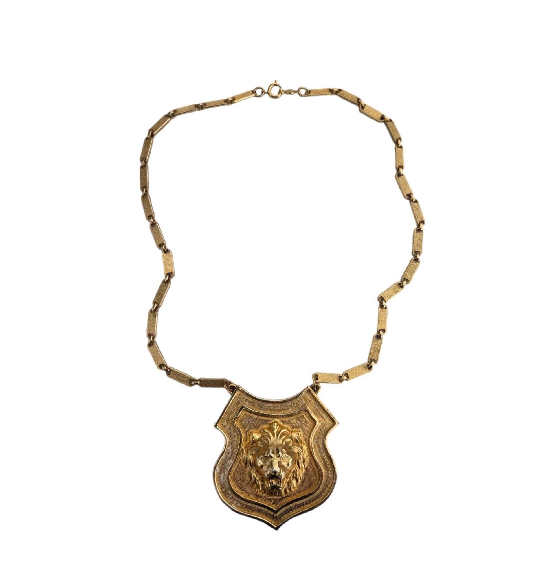 Vintage Accessocraft NYC Lion Head Belt or Statement Collar Necklace Silver Tone Vintage Accessocraft NYC Lion Head Gold Tone Stretch Belt - Etsy main image 3