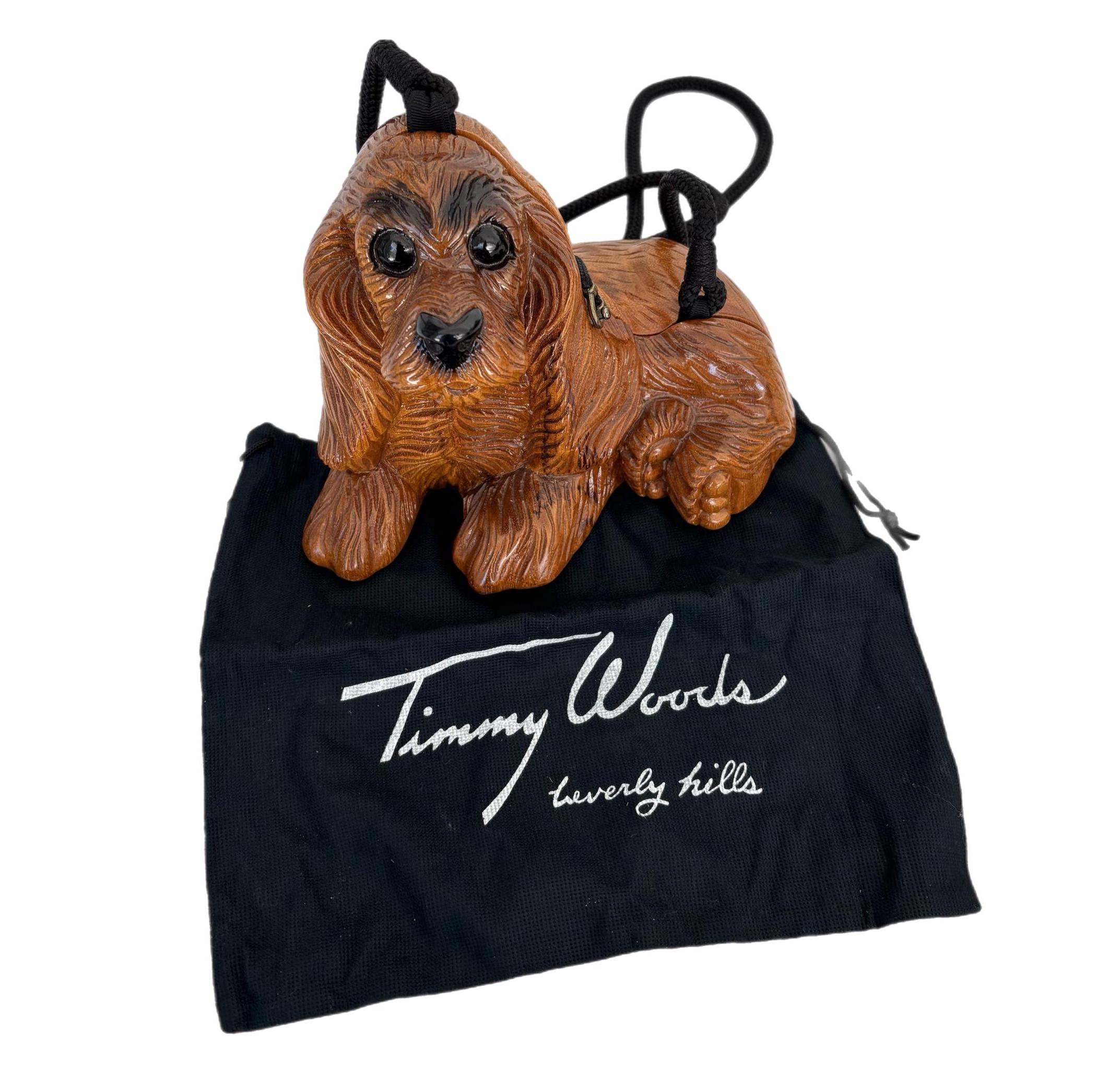 Vintage TIMMY WOODS Beverly Hills Cocker Spaniel DOG Wooden