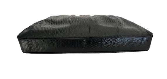 Vintage FINESSE LA MODEL Black Python Snakeskin C… - image 8