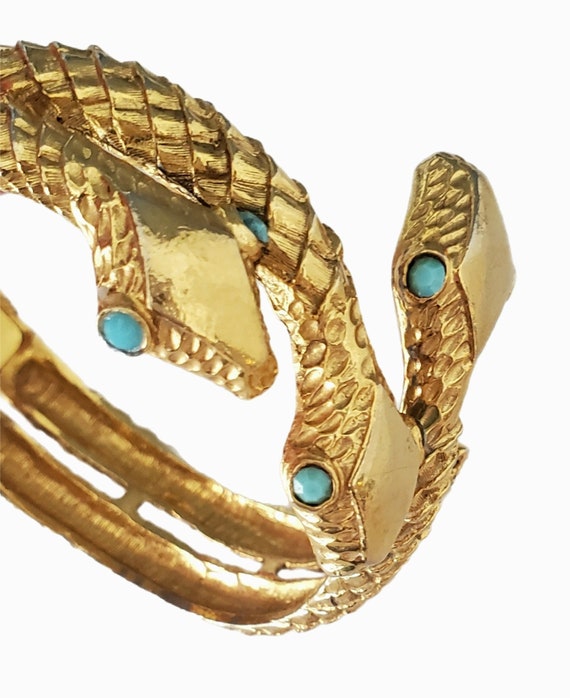Vintage Unsigned HATTIE CARNEGIE Gold Plated Egyptian
