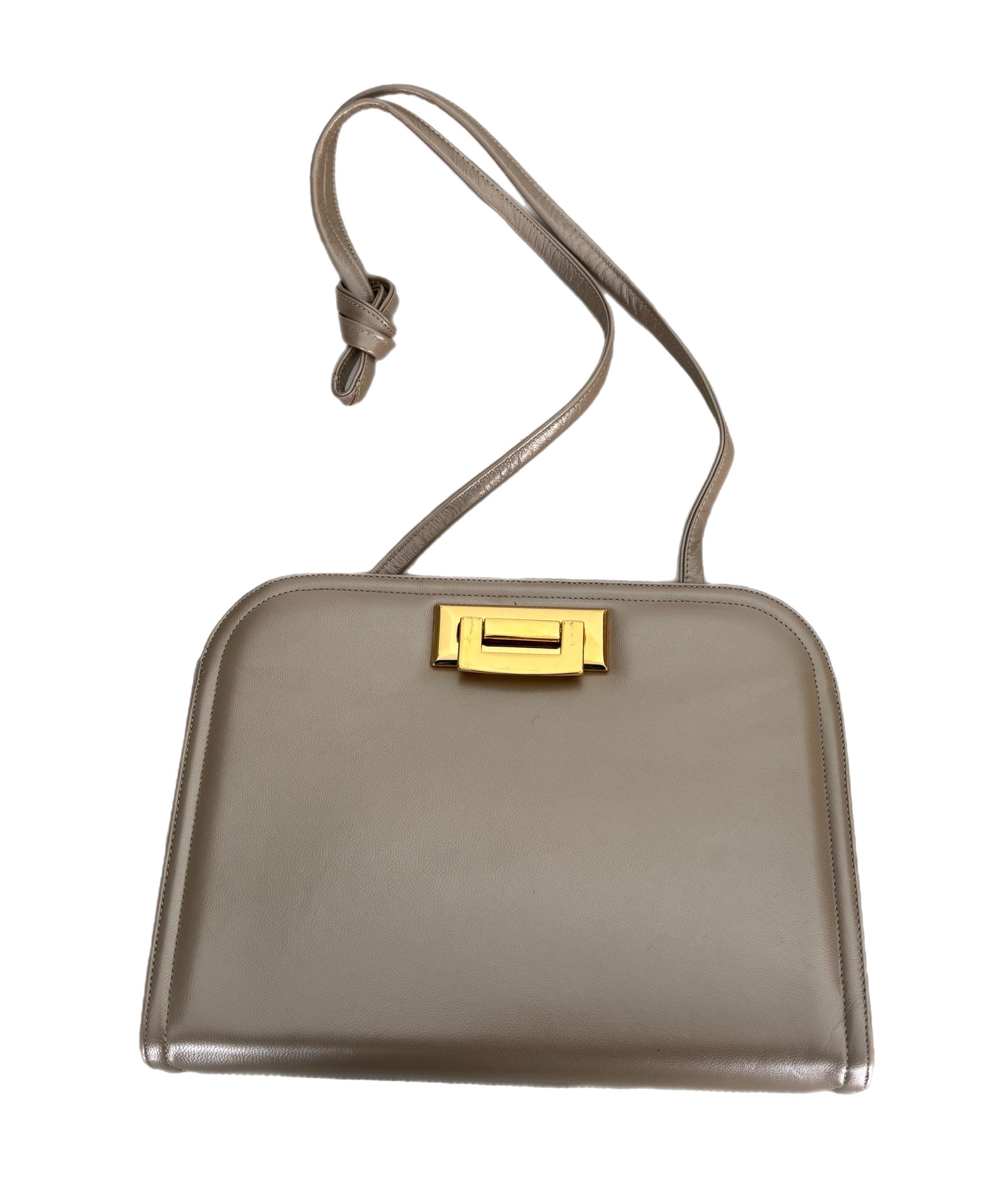 Elegant pewter metallic Leather Frenchy of California made in USA Women\'s Bag Metallic leather Miss M micro bag Black / Gray For Women | Maje main image 4