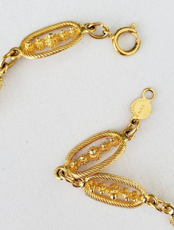 Vintage ACCESSOCRAFT NYC Large Gold Tone Chunky Pendant