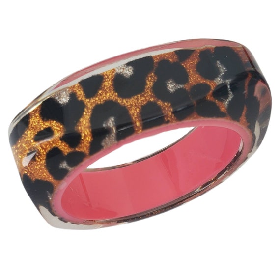 Vintage 1980'S Leopard ANIMAL Print Pink Multicol… - image 5