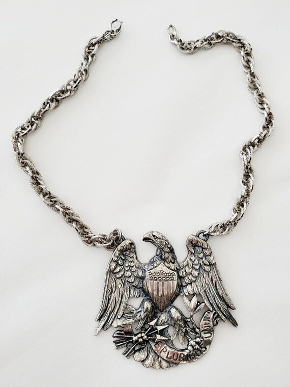 Vintage NAPIER Antique Silver Tone EAGLE Great Sea