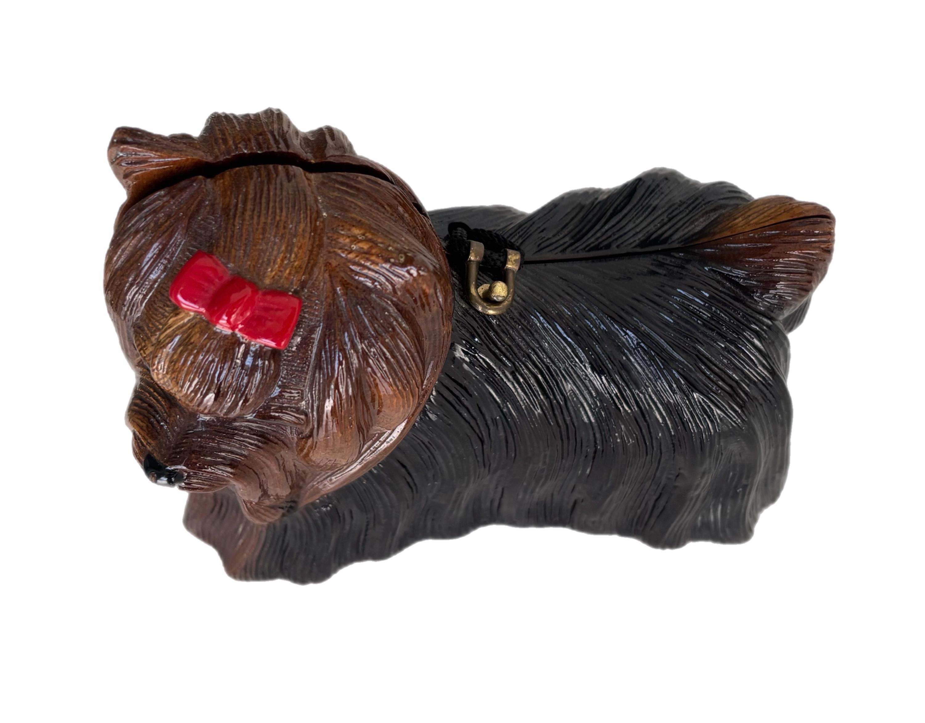 TIMMY WOODS Beverly Hills Yorkshire Terrier Yorkie Hand Carved