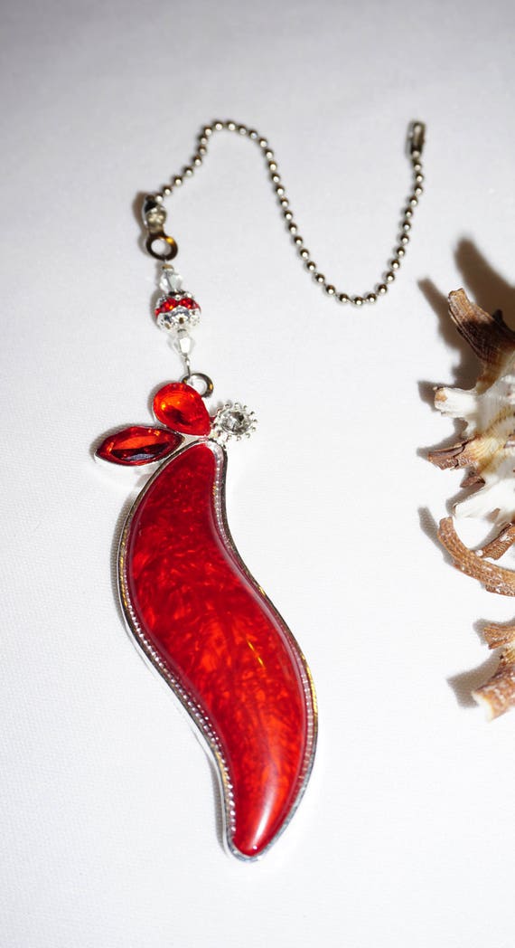Red Pepper Ceiling Fan Pull Pepper Fan Pull Kitchen Decor Etsy