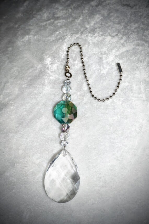 Crystal Ceiling Fan Pull Clear Crystal Fan Pull Clear And Teal Crystal Light Pull Ceiling Fan Pull