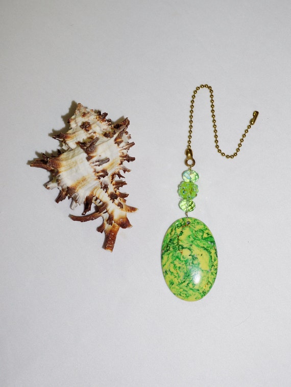Lime Green And Yellow Ceiling Fan Chain Pull One Of A Kind Handcrafted Home Decor Free Shipping On Most Items