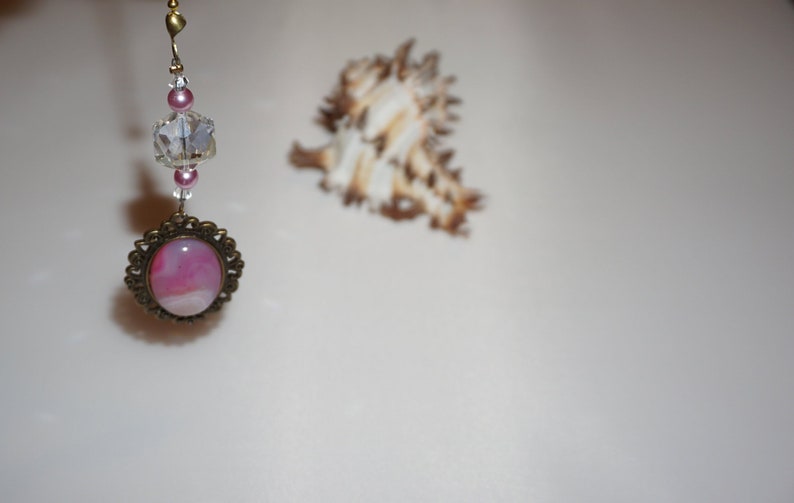 Gold And Pink Decorative Ceiling Fan Charm Pink Fan Pull Etsy