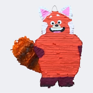 Turning Red Piñata - Red Panda Birthday Pinata