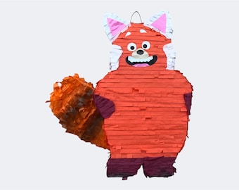 Turning Red Piñata - Red Panda Birthday Pinata