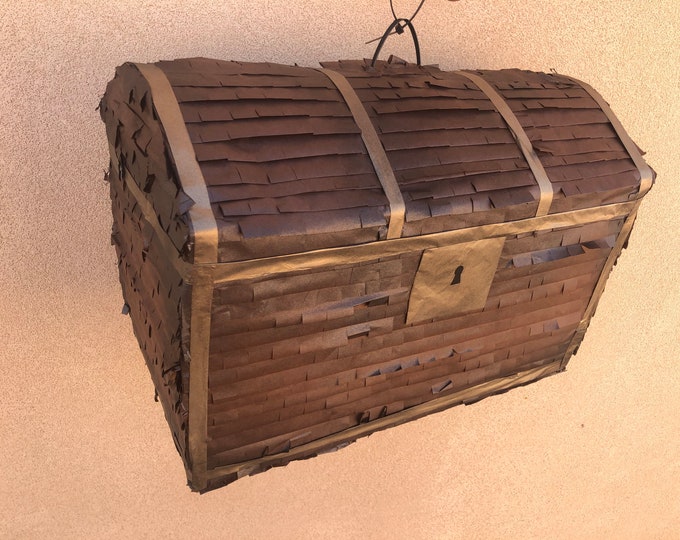 Treasure Chest Piñata Pirate Mermaid Birthday Pinata Etsy