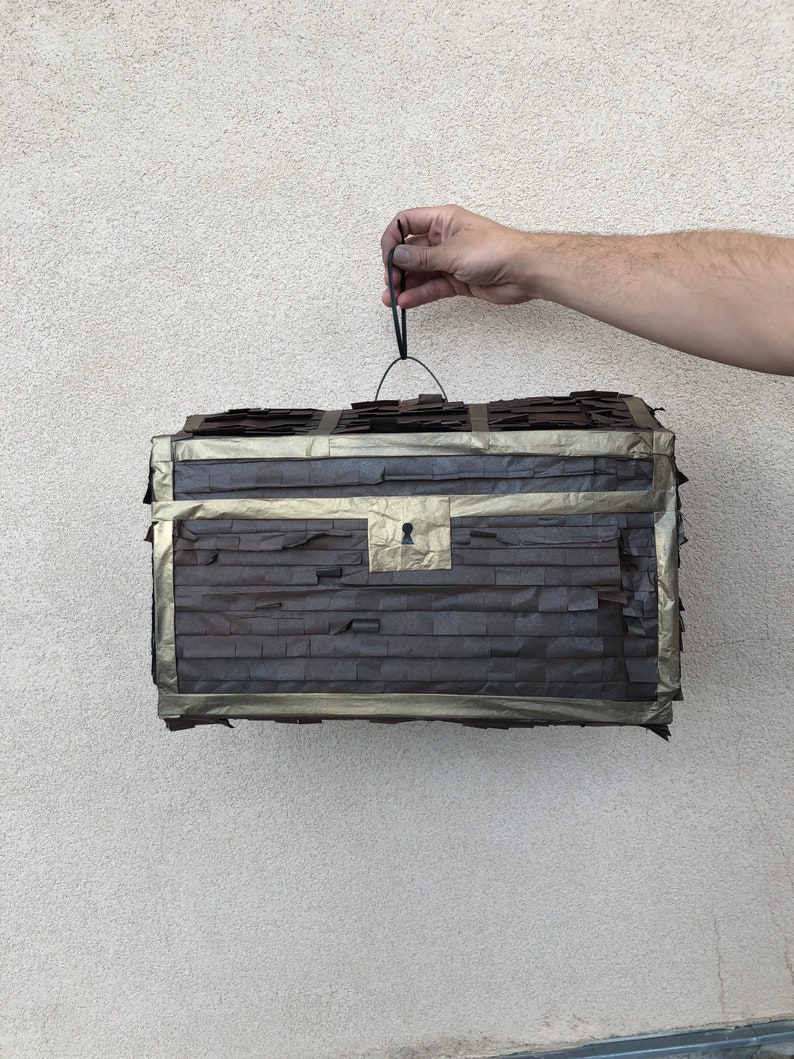 Treasure Chest Piñata Pirate Mermaid Birthday Pinata Etsy