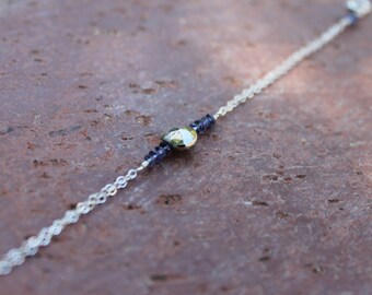 Full Moon Bracelet in Iolite & Pyrite