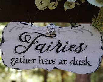 Fairy Garden SIGN-Personalized Garden Sign-Flower Garden Sign-Rustic Garden Sign-Custom Garden Sign-Vintage Garden Sign-Vintage Garden Decor