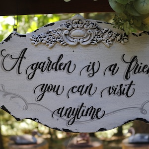 Garden SIGN-Personalized Garden Sign-Flower Garden Sign-Rustic Garden Sign-Custom Garden Sign-Vintage Garden Sign-Vintage Garden Decor