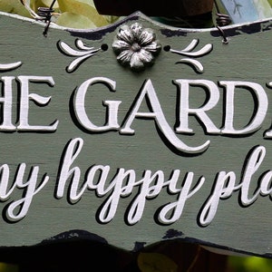 Garden SIGN-Personalized Garden Sign-Flower Garden Sign-Rustic Garden Sign-Custom Garden Sign-Vintage Garden Sign-Vintage Garden Decor