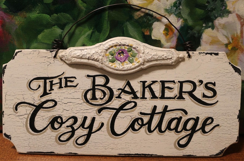 Personalized Cozy Cottage Sign: Hand Painted Vintage Country Decor - Etsy