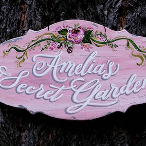 Garden SIGN-Personalized Garden Sign-Flower Garden Sign-Rustic Garden Sign-Custom Garden Sign-Vintage Garden Sign-Vintage Garden Decor