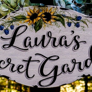 Secret Garden SIGN-Custom Garden Decor-Flower Garden Sign-Rustic Garden Sign-Custom Garden Sign-Vintage Garden Sign-Vintage Garden Decor