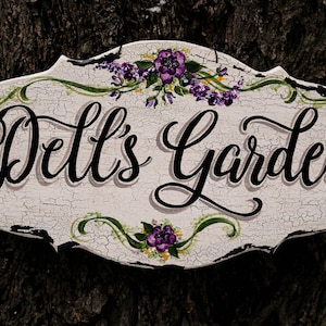 Garden SIGN-Personalized Garden Sign-Flower Garden Sign-Rustic Garden Sign-Custom Garden Sign-Vintage Garden Sign-Vintage Garden Decor