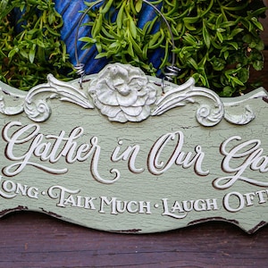 Garden SIGN-Personalized Garden Sign-Flower Garden Sign-Rustic Garden Sign-Custom Garden Sign-Vintage Garden Sign-Vintage Garden Decor