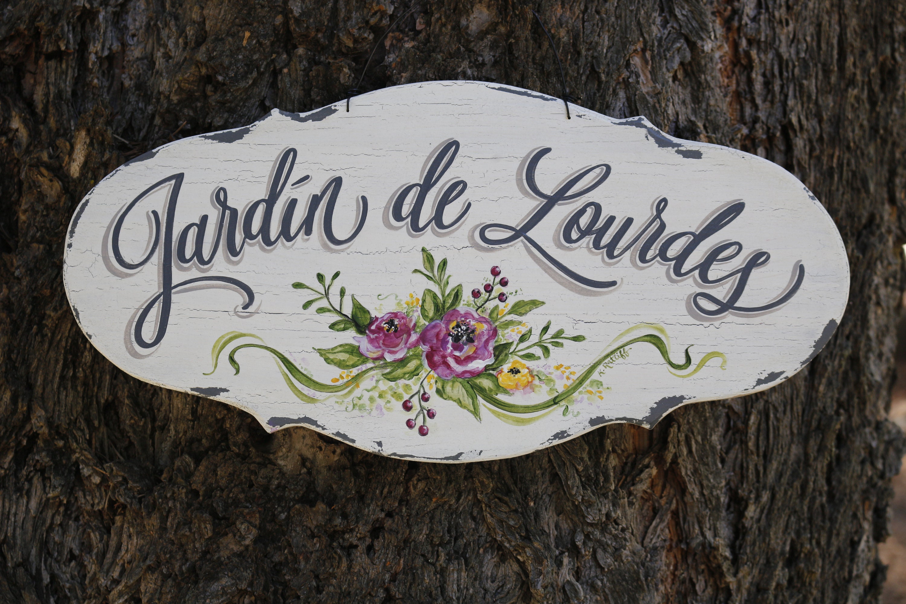 June Rustic Signs Personalized Rustic Garden Sign: Hand Painted Vintage Decor - Etsy