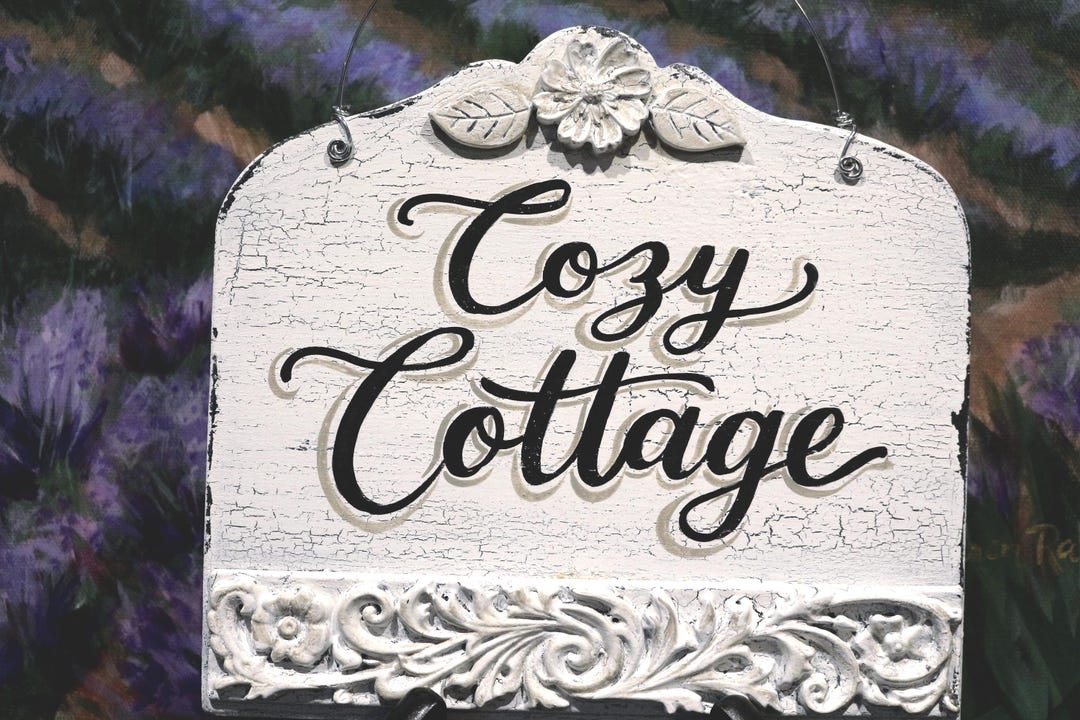 Personalized Rose Cottage Sign: Rustic Vintage Decor, Hand Painted ...