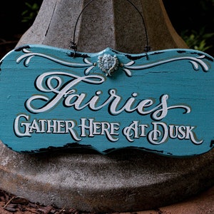 Fairy Garden SIGN-Personalized Garden Sign-Flower Garden Sign-Rustic Garden Sign-Custom Garden Sign-Vintage Garden Sign-Vintage Garden Decor