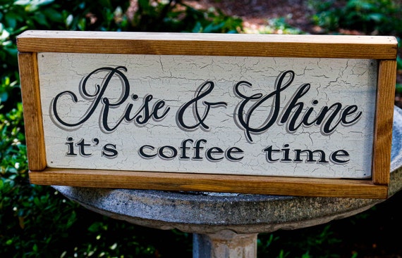 Kitchen Coffee Decor Wood Coffee Sign Coffee Wall Decor Custom Etsy