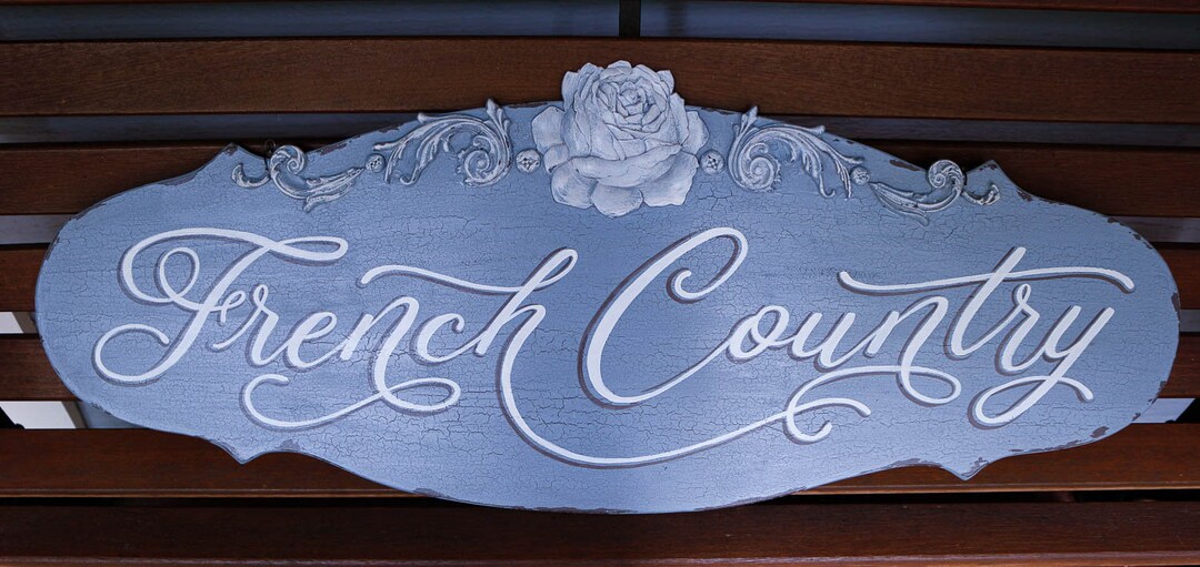 French Country Wood Sign: Shabby Chic Farmhouse Decor (12x36) - Etsy