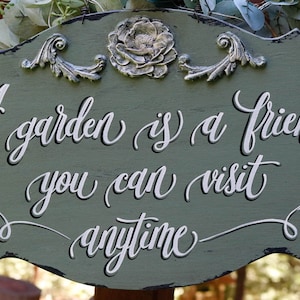 Garden SIGN-Personalized Garden Sign-Flower Garden Sign-Rustic Garden Sign-Custom Garden Sign-Vintage Garden Sign-Vintage Garden Decor