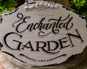 Secret Garden SIGN-Custom Garden Decor-Flower Garden Sign-Rustic Garden Sign-Custom Garden Sign-Vintage Garden Sign-Vintage Garden Decor