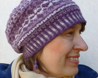 Winter Arabeske Mütze Fair-Isle Stricken Anleitung Pdf