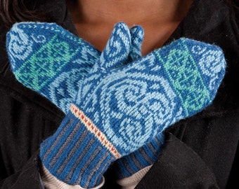 Keltische Medaillon Fäustlinge Fair-Isle Stricken Anleitung Pdf