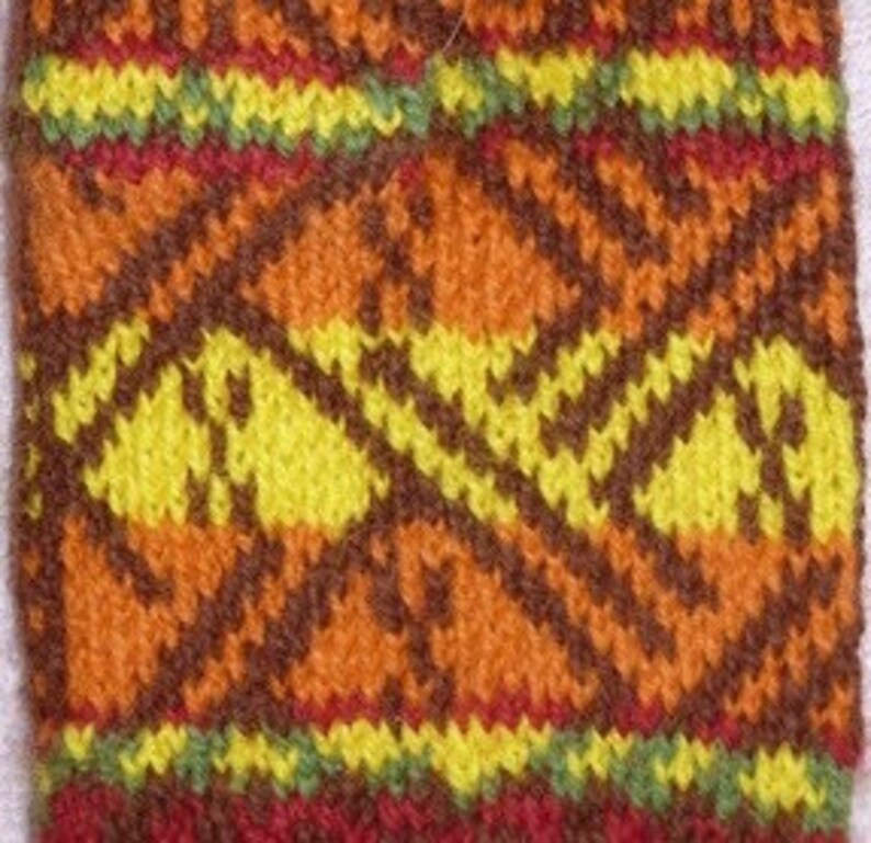 Inca Cat Mittens Digital Knitting Pattern Pdffair Isle Stranded ...