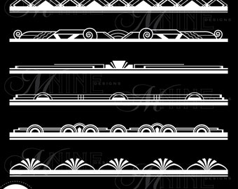 art deco border clip