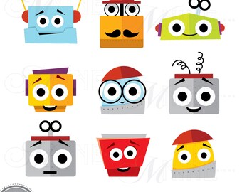 Vector Robots Etsy