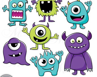 SILLY MONSTERS Clip Art / Monster Clipart Downloads / Monster