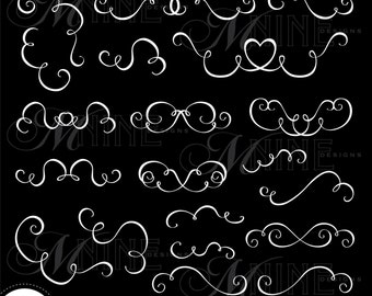 White flourishes | Etsy