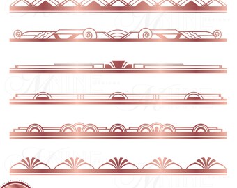 art deco border clip