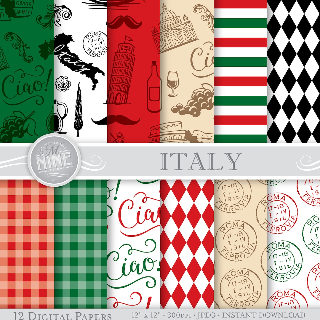 italy-digital-paper-italian-theme-pattern-prints-vacation-travel-downloads-italy-patterns-backgrounds-scrapbook-print-etsy