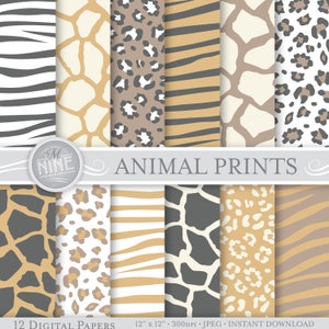 Animal Print Digital Paper: animal PRINT Paper Animal Print Bacground Wild Animal  Print Zebra Print Leopard Print Animal Pattern Paper -  Canada