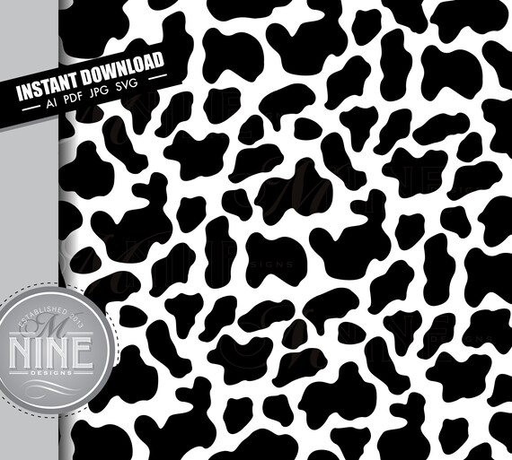 Download Free Cow Print Pattern Seamless Repeatable Cow Print Svg Pdf Jpg Etsy SVG Cut Files