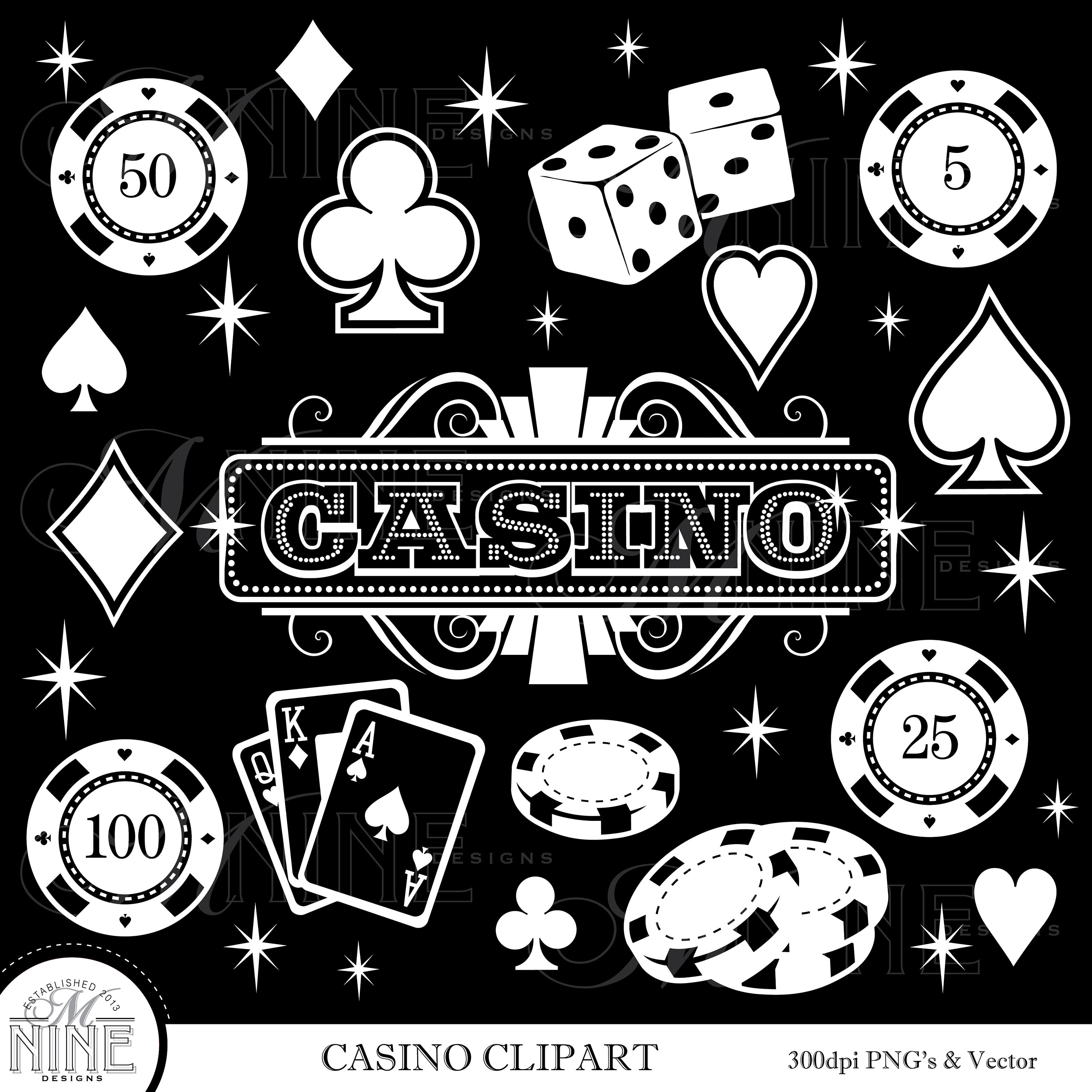 Casino Night Digital Clip art - Vegas Clipart