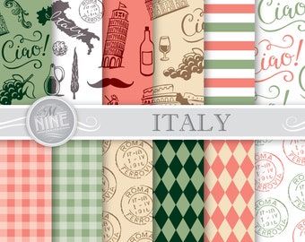 ITALY Digital Paper Vintage Italian Downloads Vacation - Etsy