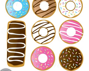 Donuts Clip Art | Donut Clipart Downloads | Donut Party Donut Theme Downloads | Vector Donut Clipart