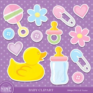 Cosas de bebé niño, pequeño, Baby Shower, nuevo Digital nacido Clip Art de  planificador pegatinas, Scrapbooking, revista, piezas de arte