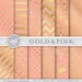 Gold Pink Digital Paper: GOLD PINK Printable Pattern Print - Etsy